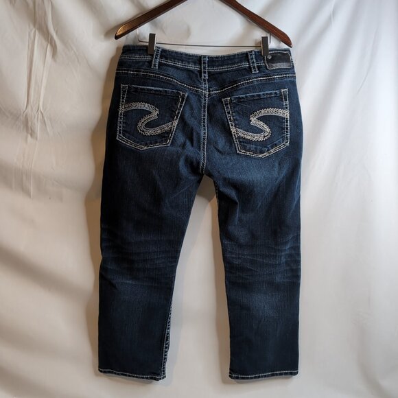 Silver Jeans Women's Blue SUKI Denim Jeans Bootcut Contrast Stitching, Size 36 - Picture 2 of 11